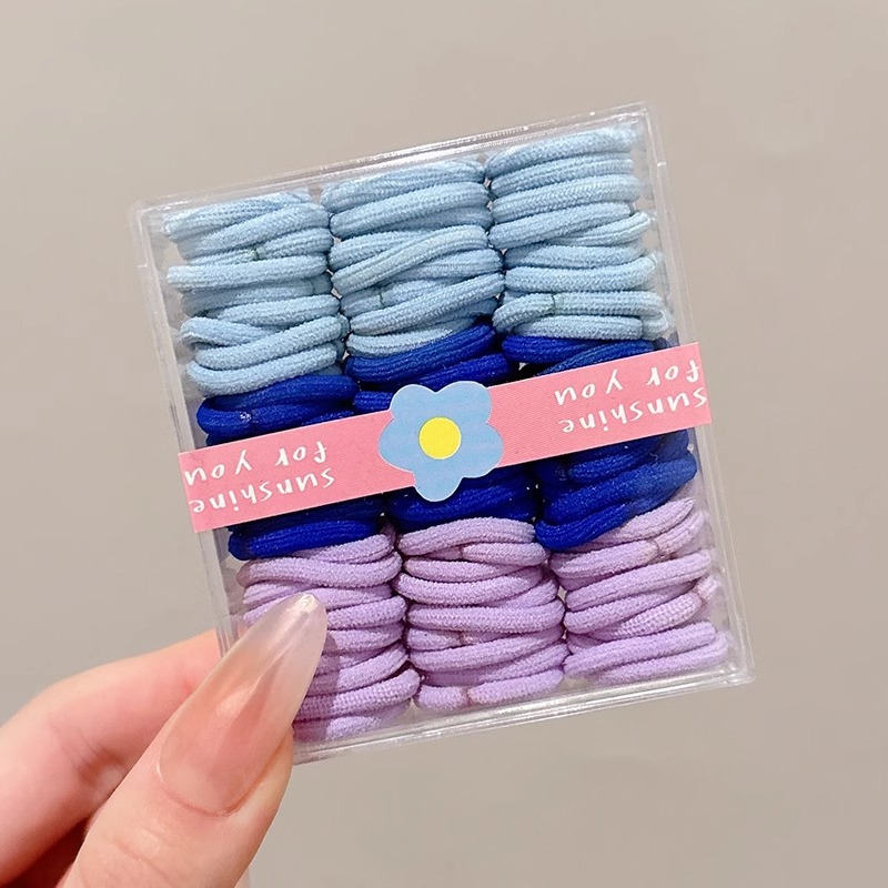 Color caramelo para niños banda elástica pequeña alta elasticidad no daña cabello de niña pulgar anillo de cabello de cabello de cola de caballo cuerda de cabeza bebé