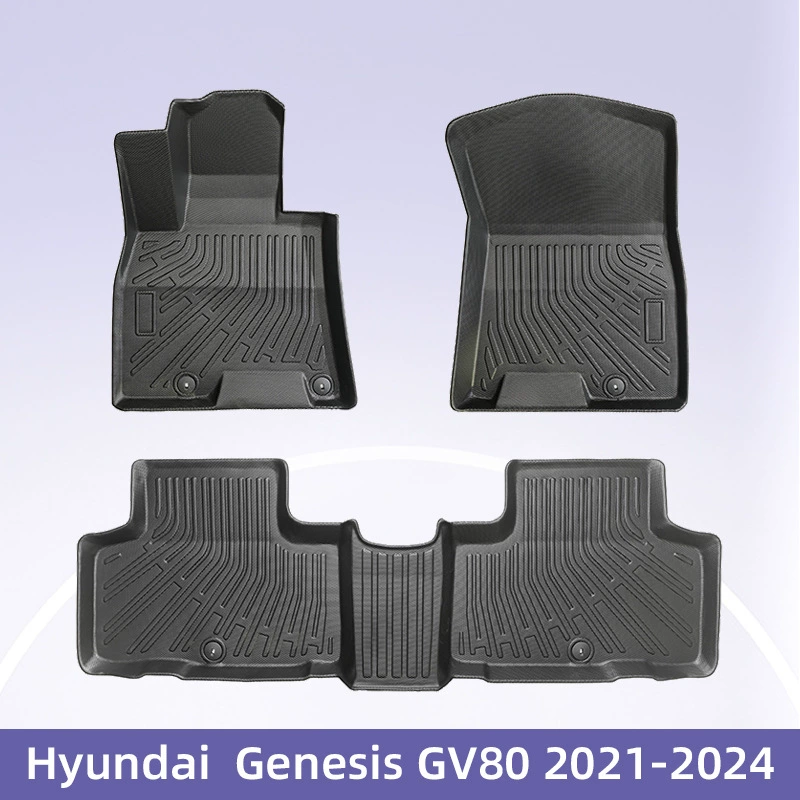 Подходит для Hyundai Genesis GV80 2021-2024TPE3D всесезонный материал TPE ножные коврики
