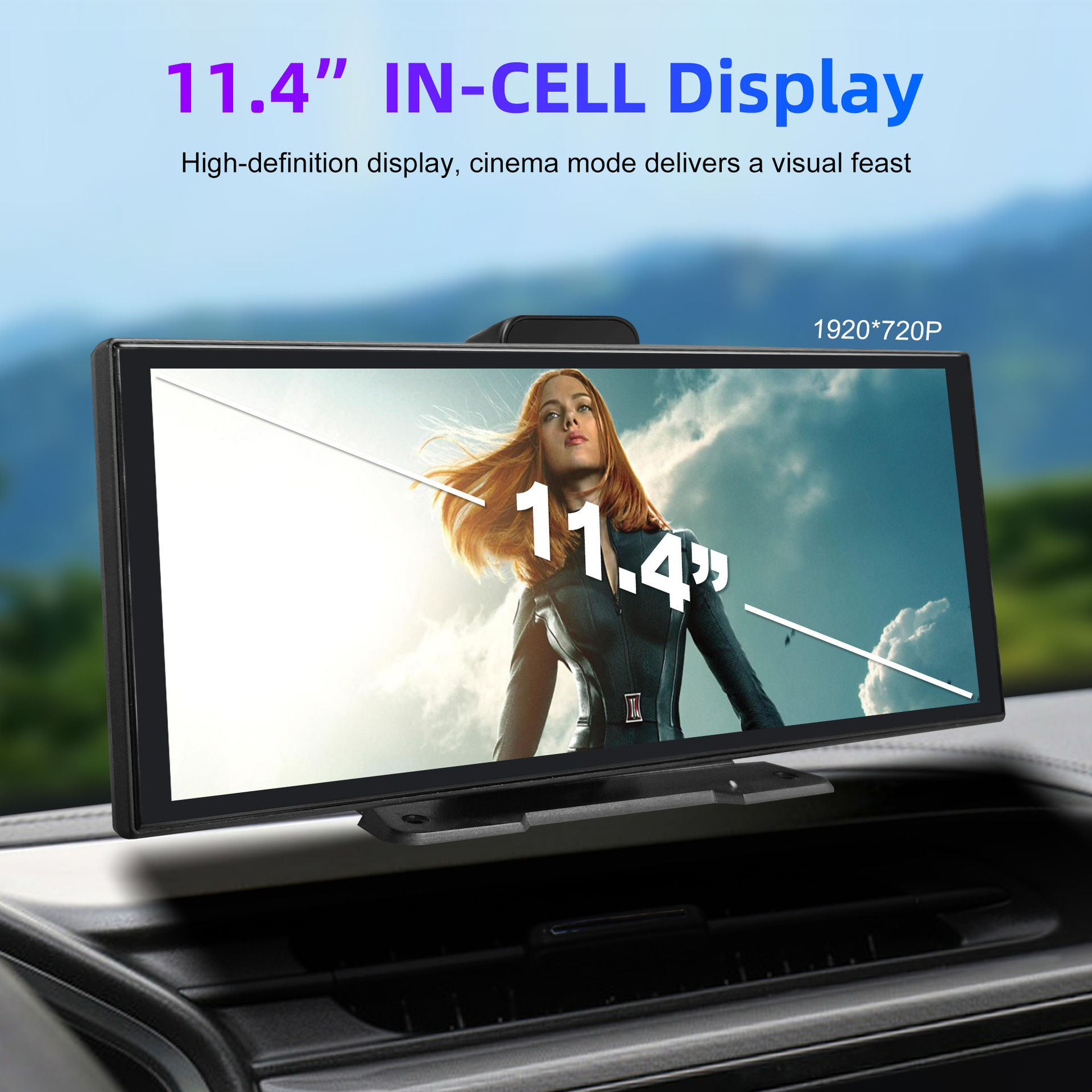 11.4-Inch 4K Driving Recorder Wireless Carplay Smart Screen Car Navigation Car Adas Recorder
