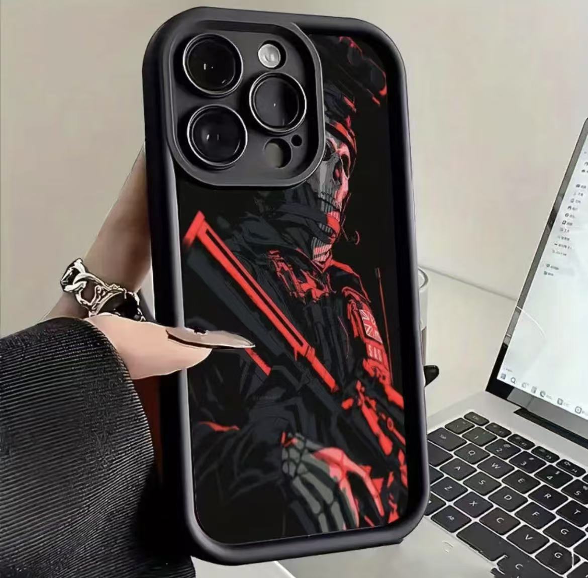 Personalidad transfronteriza aplicable iPhone 16pro funda para teléfono móvil Apple 15/14 Europa y América 13promax nuevo 12/11X