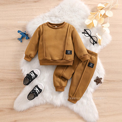 Boys' plush long pants, winter clothing, children's clothing