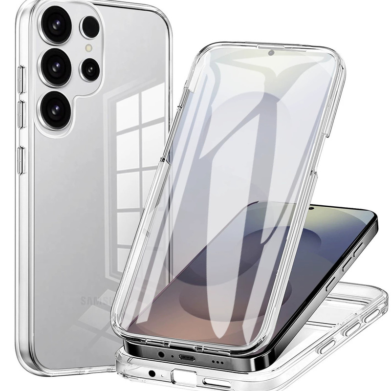 360 Transparent Full-Cover Case Suitable for Samsung S26Ultra Mobile Phone Case Pc Two-In-One A56 Anti-Fall Double-Sided Protective Soft Case