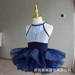 子供のダンス服の女の子の夏のストラップの王女の練習服の幼児のバレエの演出のスカートの体操服の子供のダンス