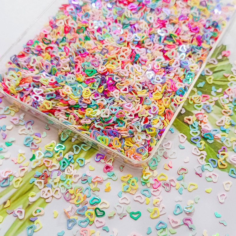 4MM empty peach sequins hollow love Valentine's Day decoration DIY European wedding table props jewelry accessories 4MM empty peach sequins hollow love Valentine's Day decoration DIY European wedding table props jewelry accessories