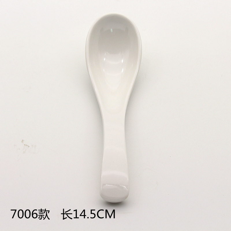 スプーンa5純白のメラミンスプーンのスープは磁器の食器の食堂の顔の碗の家庭の翼の尾のご飯のスプーンの義烏のメーカーに似せます。|undefined