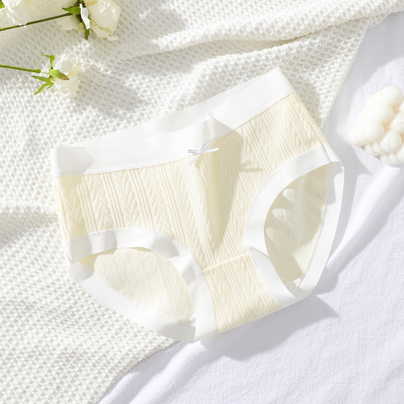 Ropa interior de las mujeres de algodón puro antibacteriano entrepierna media cintura más tamaño transpirable japonés chica triángulo pantalones cortos sin costura interior