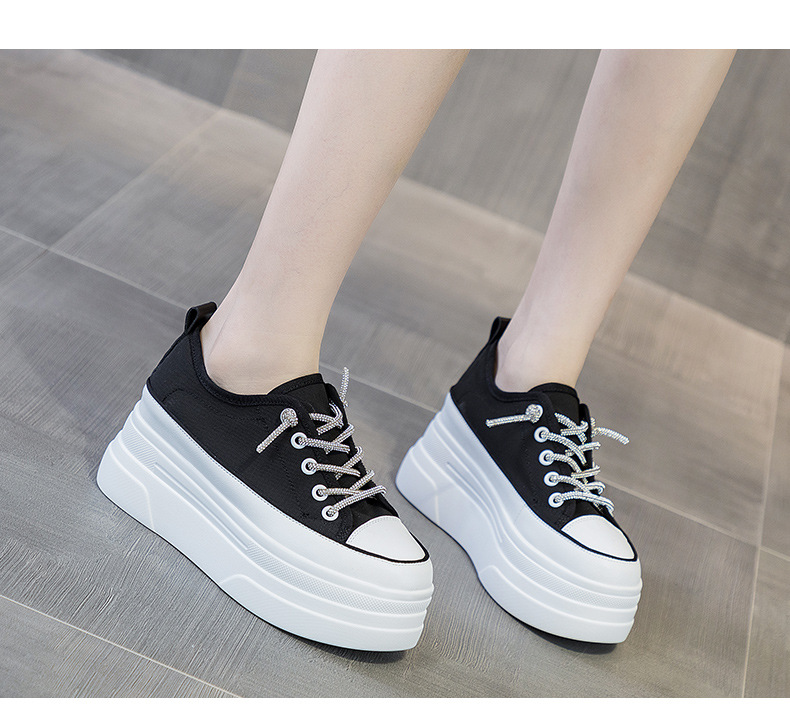 Giày sneaker nữ đế dày lưới thoáng khí tăng chiều cao mùa hè 2026 — M2227 Cam, M2227 Đen, M2227 Trắng chi tiết 12