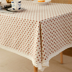 Emmanuel Yun Home Multifunctional Tablecloth, Country Style Strawberry Tablecloth, Cotton and Linen Coffee Table Cover, Wholesale