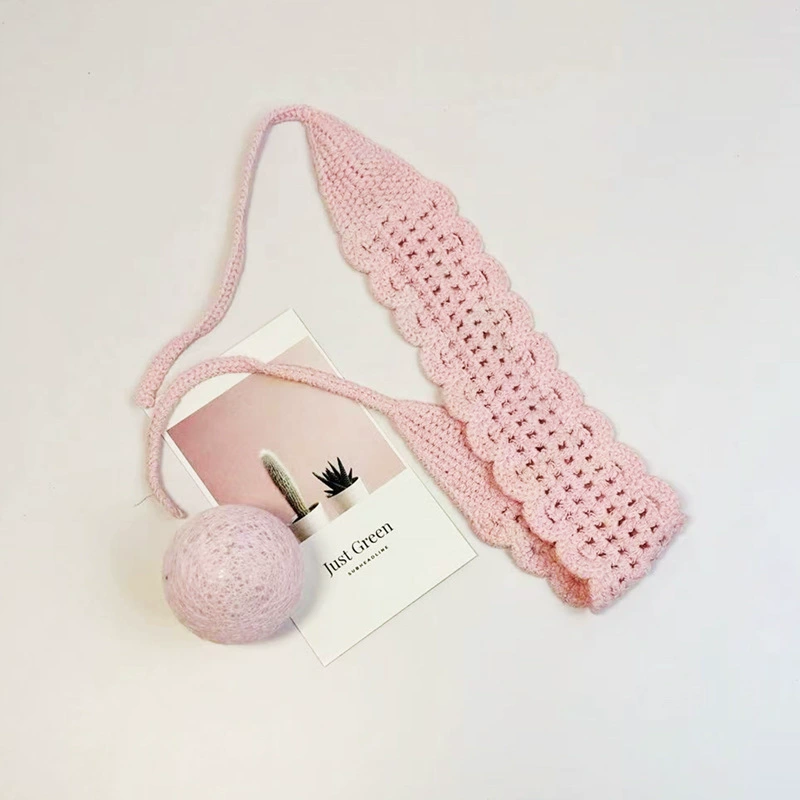 Этническая Crochet повязка на голову, тканое украшение для волос, регулируемая, яркий бохо-стиль