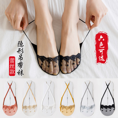 Women's Summer Thin Ankle Socks, Low-Cut Invisible Socks for Heels – Half-Size Footbed Socks That Stay in Place and Offer Excellent Non-Slip Support