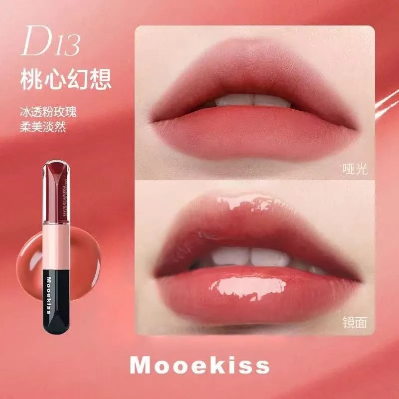 Mooekiss木柯诗双头唇釉精华镜面口红水光哑光唇不易沾杯显白纯欲|undefined