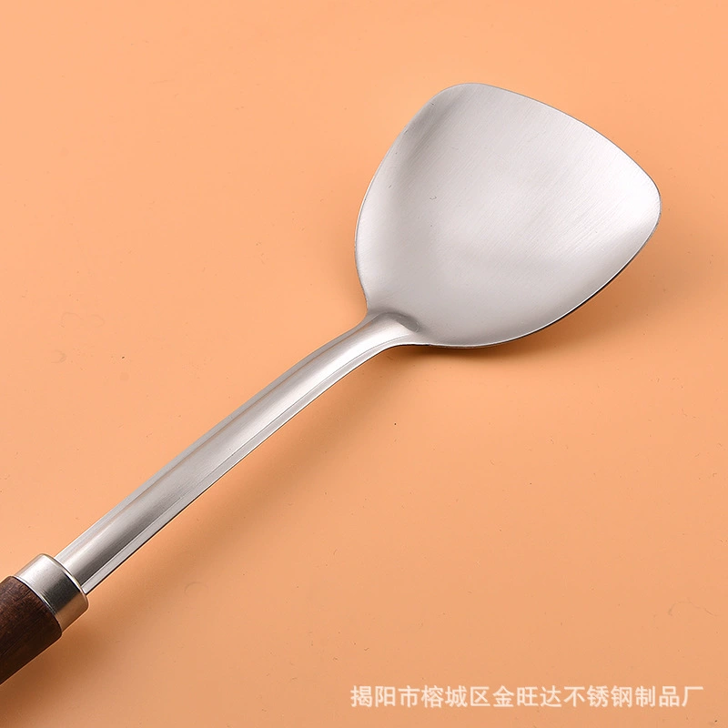 Нержавеющая сталь с деревянной ручкой spatula набор кухонной утвари, лопатка с дуршлагом, кухонная spatula с коландром