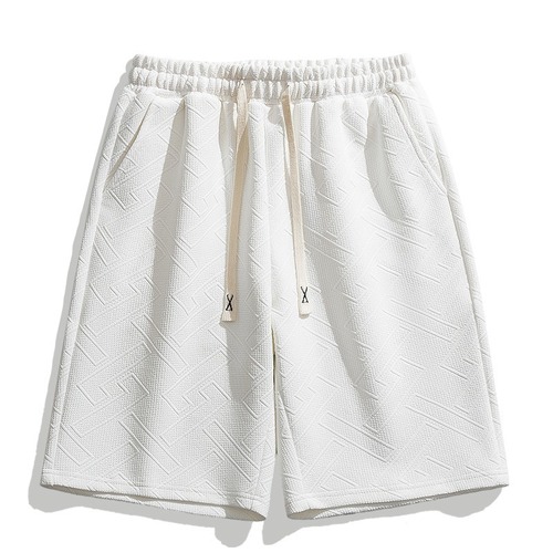 Stylish Men's Summer 2025 New Letter Relaxed Matchable Five-Finger Pants Casual Breathable Five-Finger Pants