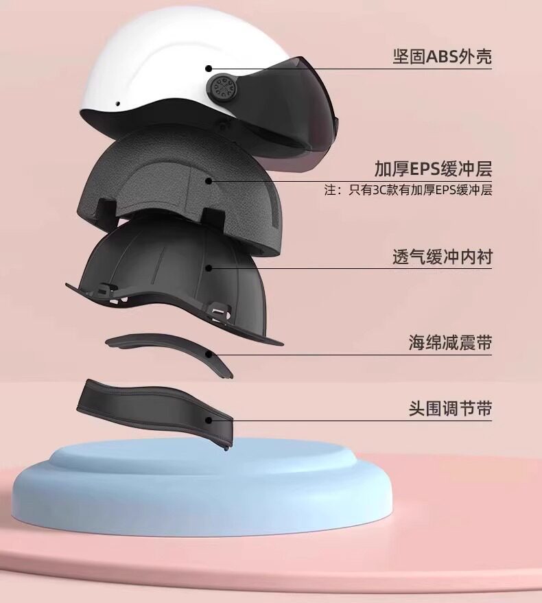 All-season electric bike motorcycle helmet for women, breathable, lightweight summer model, 3C certified, national standard, anti-fog