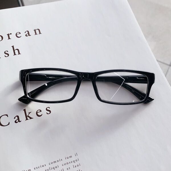 Retro black square glasses