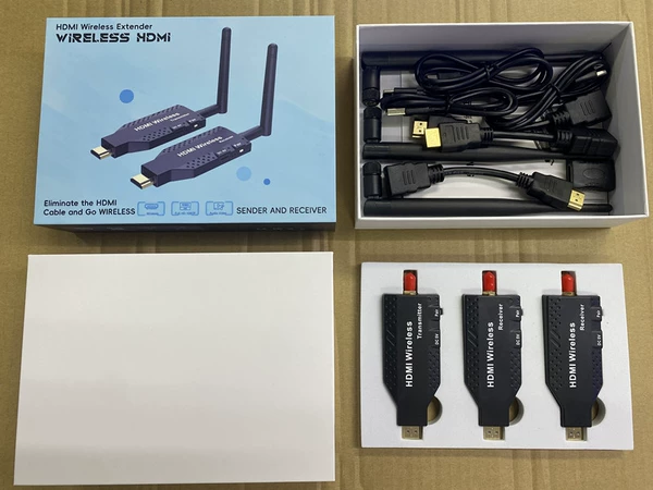 1 transmitter + 2 receivers (one for two packages)