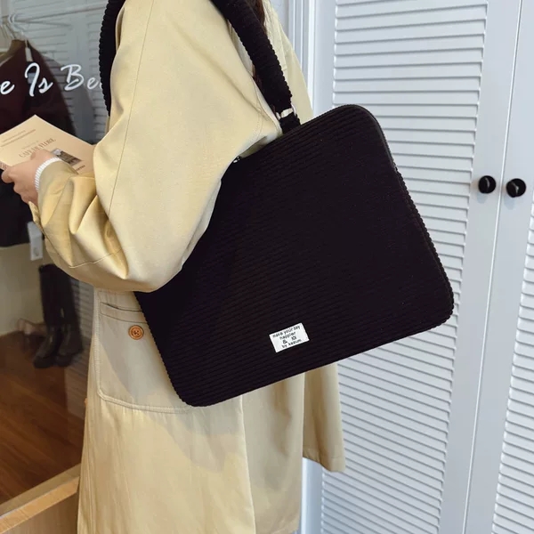 Fashionable and Stylish Computer Bag for Women 2025 New Model Simple Large-Capacity Handbag Fashionable Simple Shoulder Commuter Bag