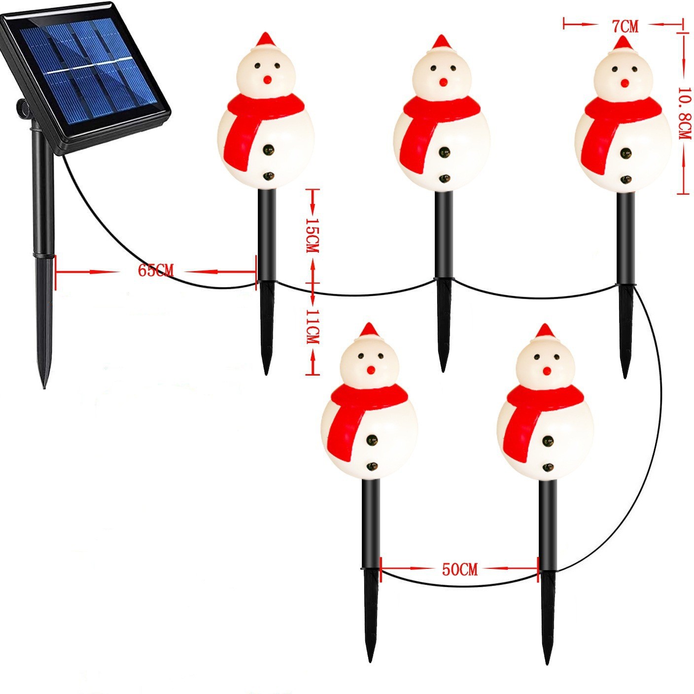 Santa Claus transfronterizo iluminación de césped al aire libre luz de jardín LED de Navidad luz solar luz de césped image 20