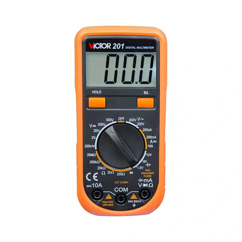 胜利VC201数字万用表VC202防烧迷你袖珍高精度数显万能表笔VC203