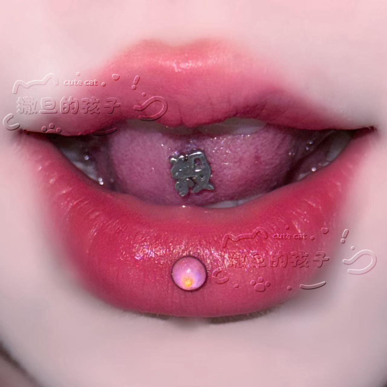 New Style Tongue Barbell 16mm Bar Length 1.6mm Thick Stainless Steel Tongue Ring for Oral Piercing Jewelry detail image 2