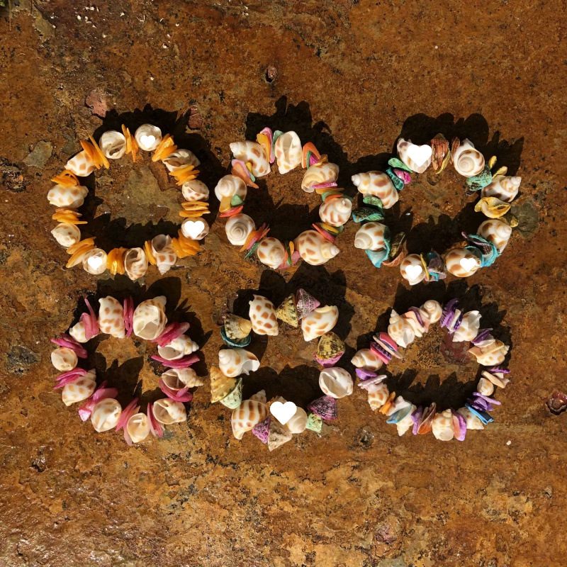 Conchas naturales conchas pulseras collares diy fresco versátil joyería correa de mano tienda artesanía característica fuente