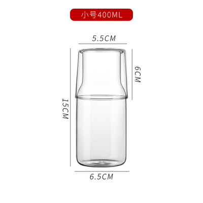 Juego de Jarra y Vasos de Vidrio con Recubrimiento Metálico, Estilo Nórdico, para Agua o Jugo