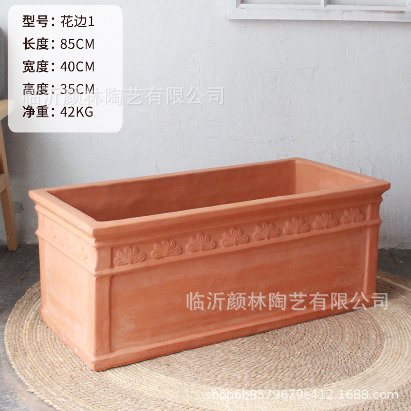 Caja de flores rectangular, canal de flores, gran maceta de flores, gran maceta de barra larga, gran maceta de barra, gran maceta de esquina, maceta rectangular, maceta de pared cercada