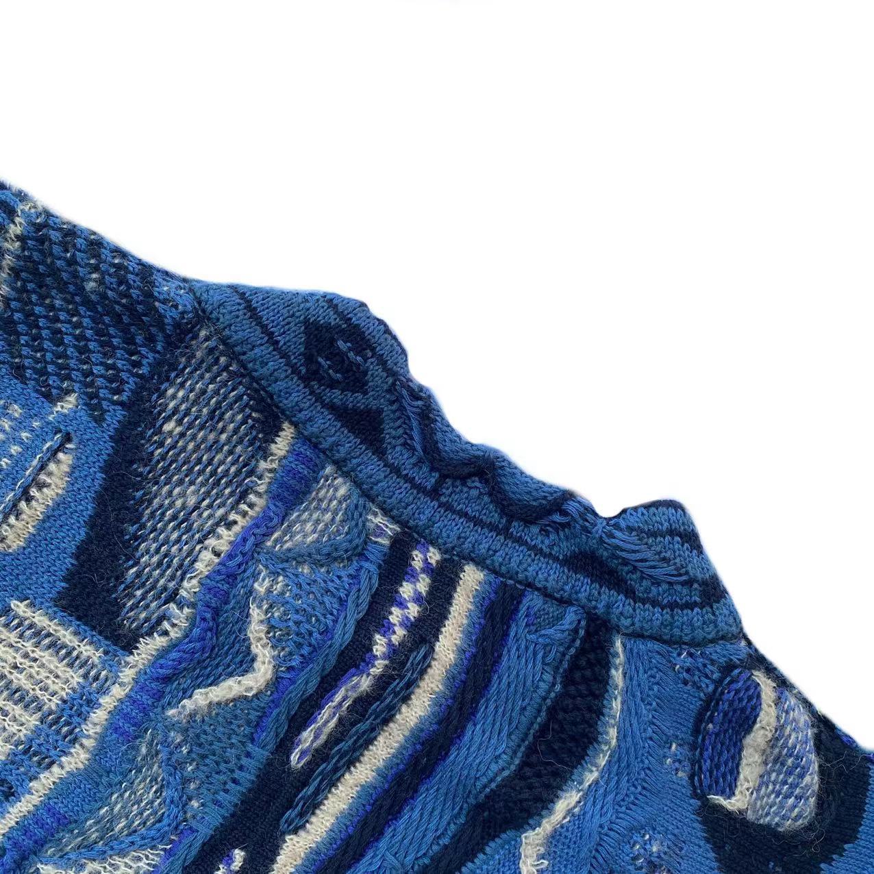 Men's Knitted Sweater Vintage Ethnic Sleeveless Pullover Vest_voghion.com