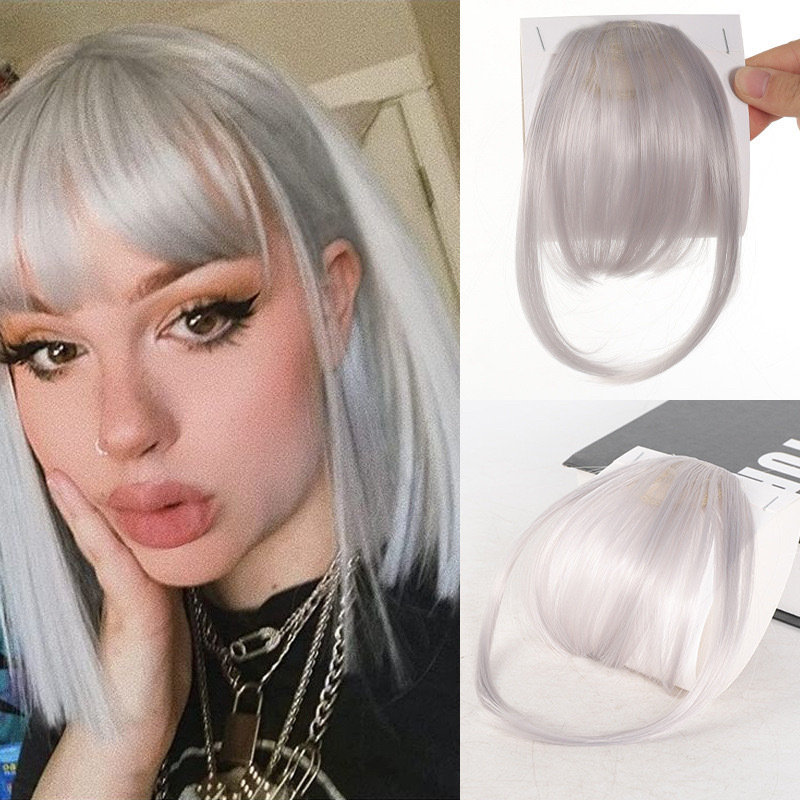Cross-Border Wig Female Air Bangs Natural Forehead Comic Full Bangs Invisible Traceless Realistic Fake Bangs Piece Wholesale
