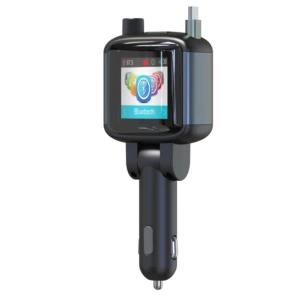 Car-mounted color display screen Bluetooth FM transmitter hands-free calling PD65W fast charging charger MP3 player
