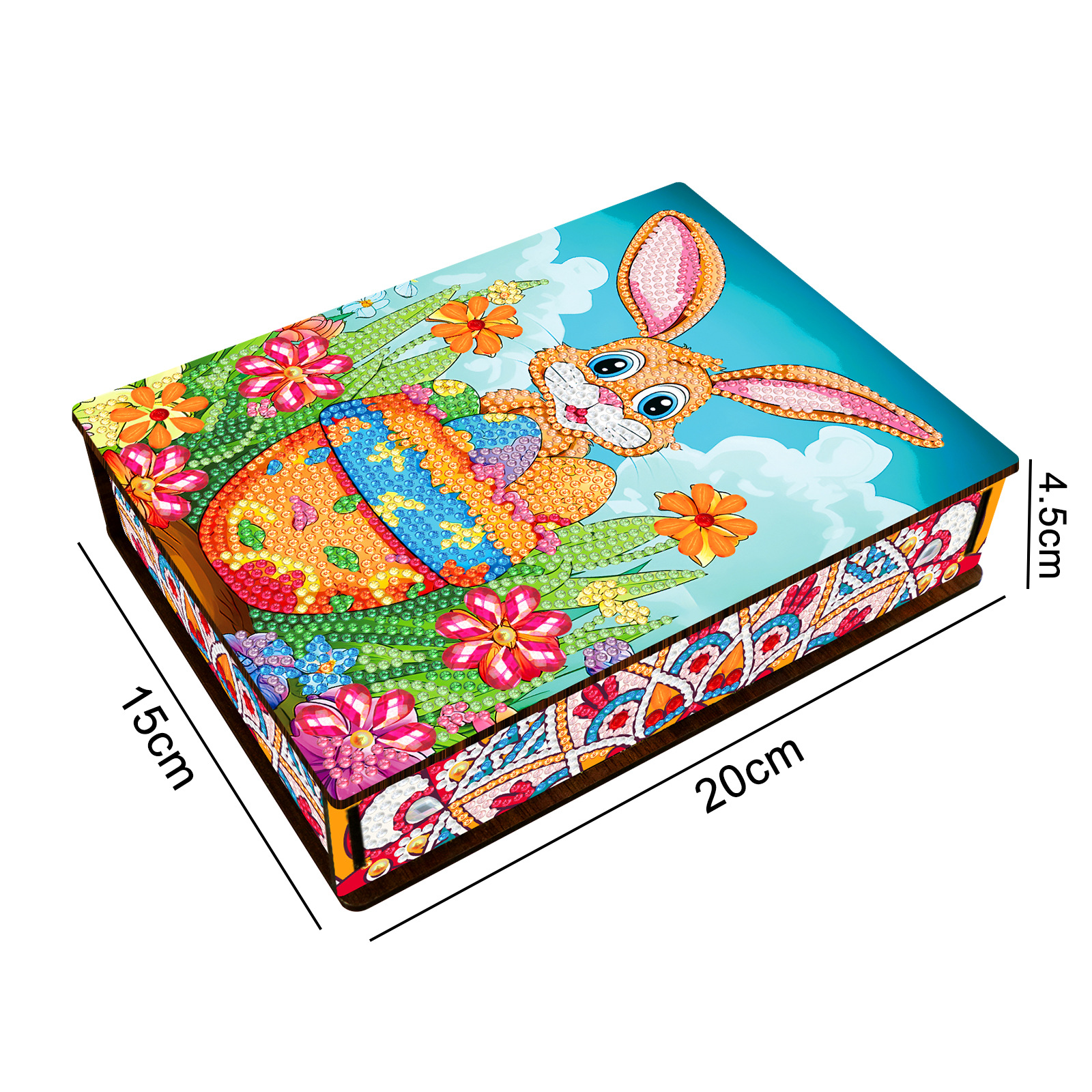 Accesorios para pintura de diamantes, nuevos productos de bordado con pegatinas de diamantes, caja de madera, caja de almacenamiento de diamantes brillantes, caja decorativa, bordado de diamantes.