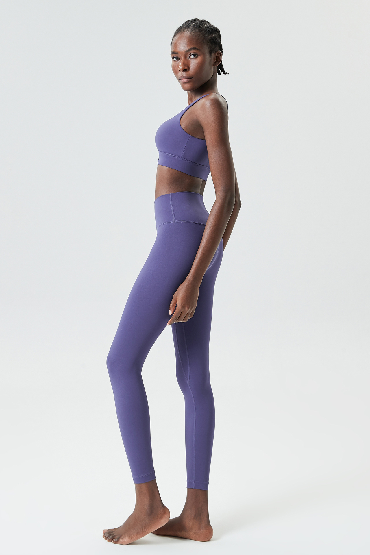 Simple Style Sport Style Solid Color Nylon U Neck Tracksuit Racerback Tank Tops Skinny Pants display picture 29