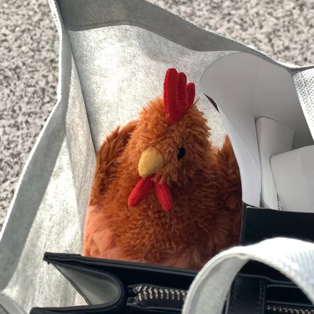 Nuevo Juguete de Peluche de Simulación de Gallo Cecil, Muñeco de Peluche para Máquina de Garras, Lindo Muñeco Clune