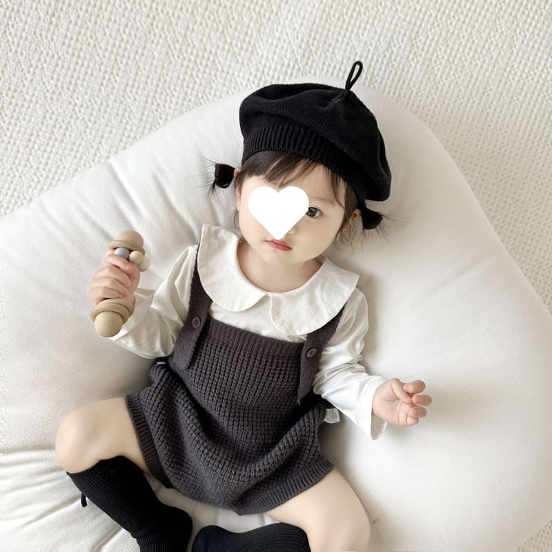 Ins乳幼児春服男女赤ちゃん春秋ニットストラップパンツ|undefined