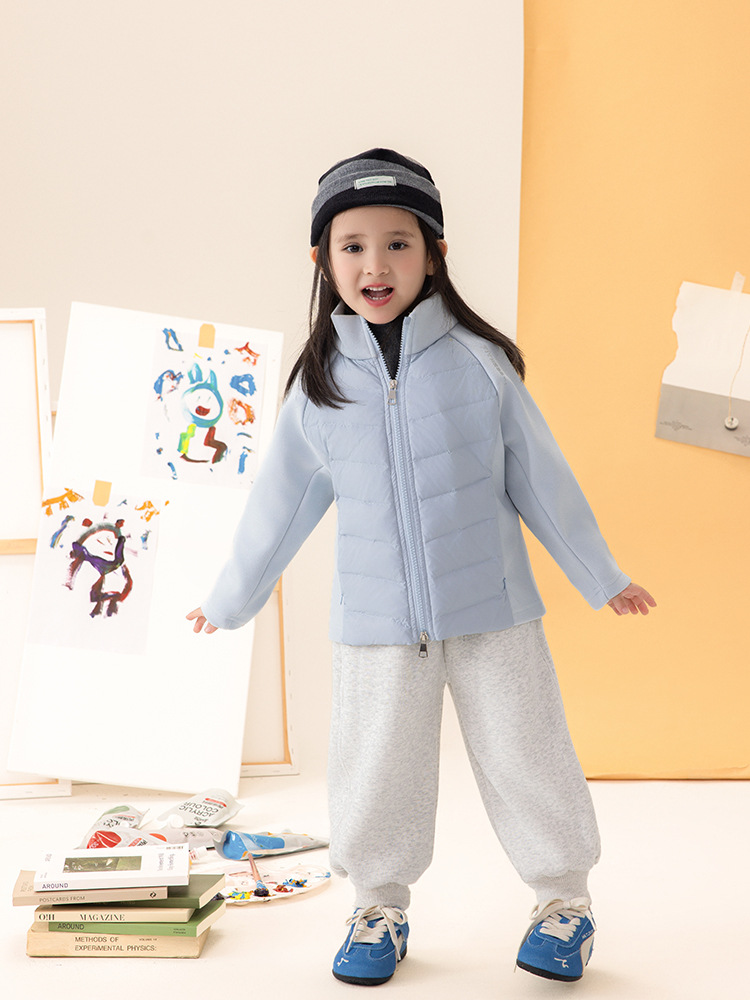 Uniforme escolar artefacto Xie Jin lana ropa de invierno para niños abrigo de niñas 2025 invierno nuevo niño cuello 90 chaqueta de pluma ligera image 6