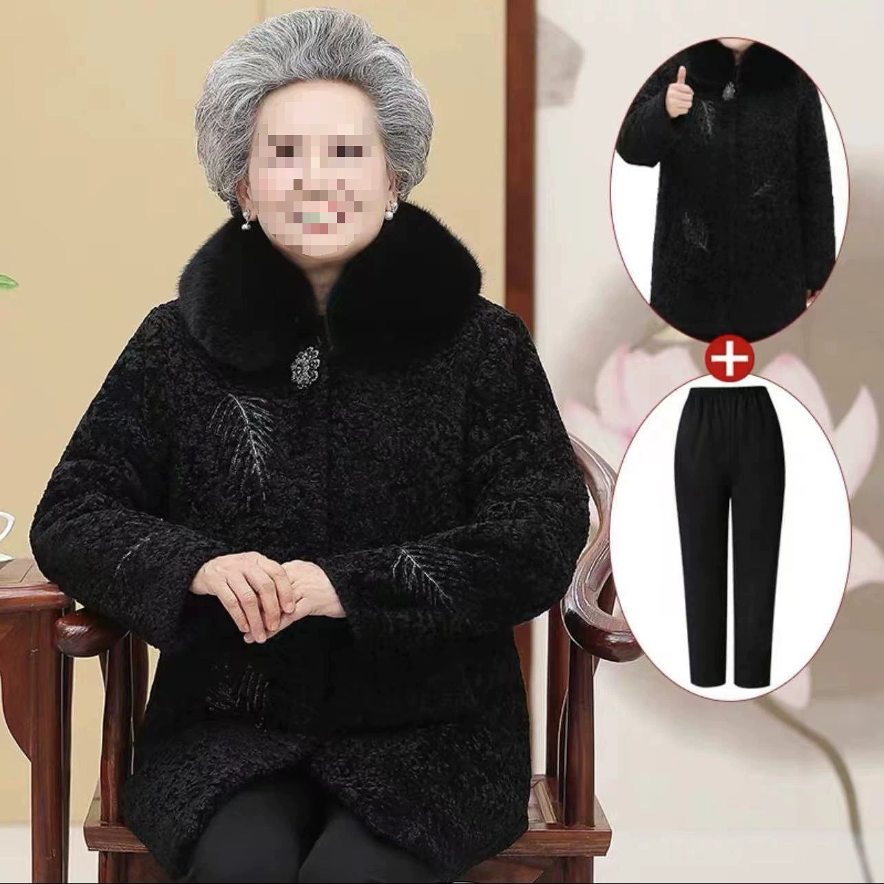 Среднее и старое женское зимнее пальто мамы средней и длинной бабушки зимнее пальто миссис бархатная толстая одежда