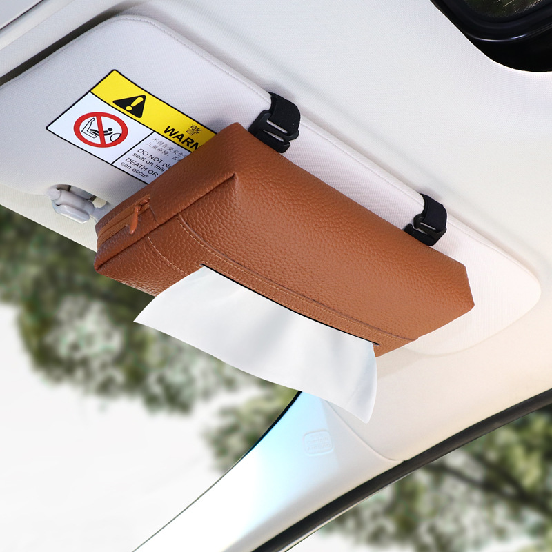 Box Leather – KAKTUS Car tissue box/set - dawn-orange-sun-visor-tissue-box-clip-on