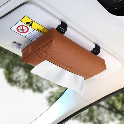 Box High-End Storage Box for – Car tissue box/set - danxia-orange-visor-tissue-box-clip-on-style