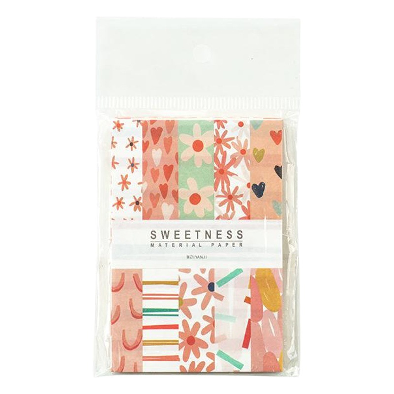 Yanji material papel dulce estación de suministro serie creativa simple diario decoración base 50 unidades en 10 tipos