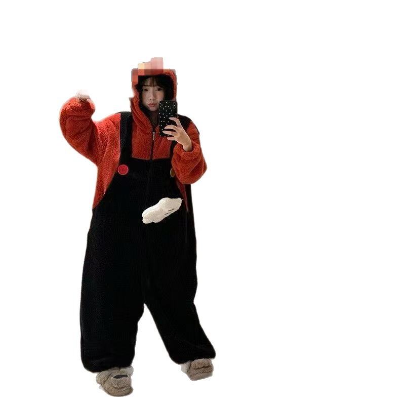 2025年秋冬新作 Jiyikawa コーラルベルベット厚みのあるパジャマ カップルホーム服は屋外でも着用可能 混合バッチ|undefined