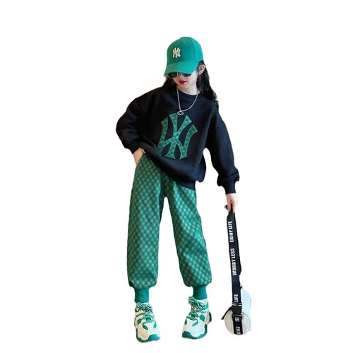 Girls' Set Autumn Collection  New Fashion Kids Outerwear Two-Piece Set Trendy Children's Spring and Autumn Sportswear