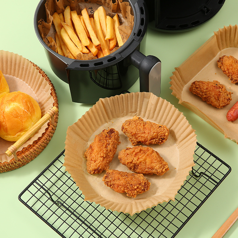 食品級空氣炸鍋圓形吸油紙家用烤箱空氣炸鍋專用烘焙紙防油防粘紙