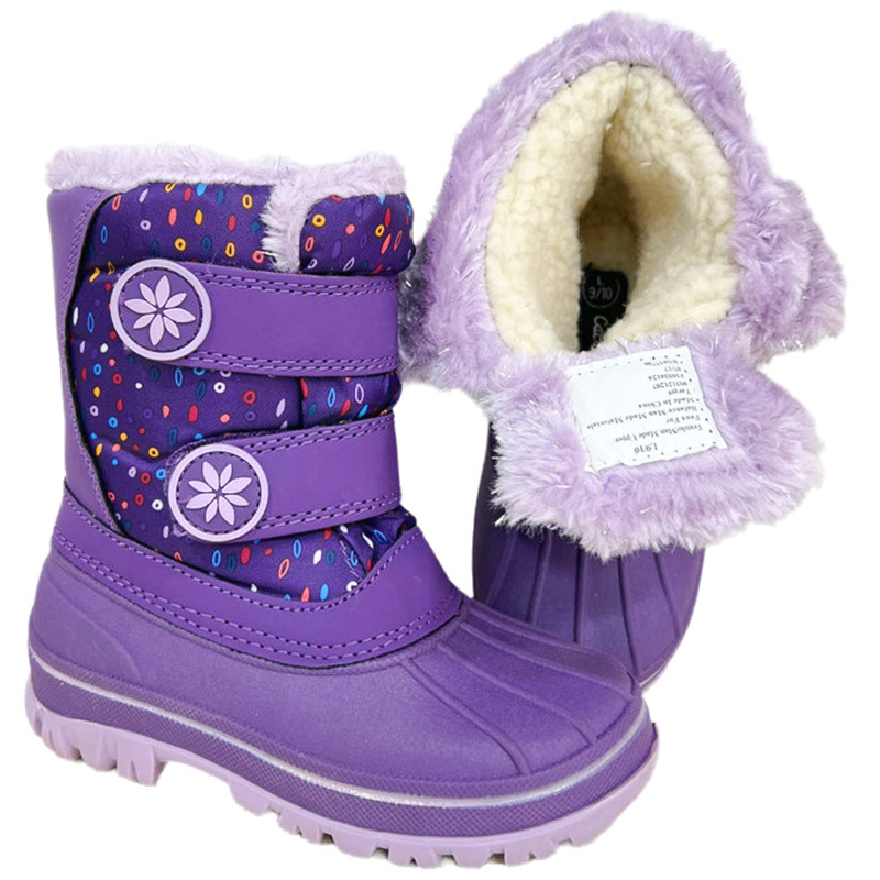 Botas de nieve impermeables calientes de la lluvia fría botas de la cáscara antideslizantes antisucias de los muchachos del invierno procesamiento de la Orden de la cola del comercio exterior