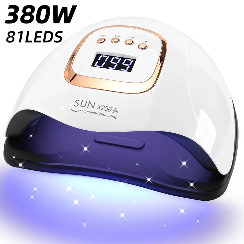 ハイパワーネイルランプX25光治療ランプ81個のLED電球速乾マニキュア黒手UVネイルランプ|undefined