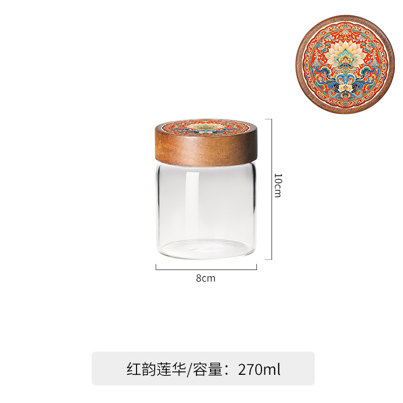 lata de vidrio china, alta borosilicona, lata de sellado de grado alimenticio, lata de almacenamiento de botella de vidrio, lata de almacenamiento de cocina, botella de almacenamiento