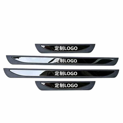 Suitable for universal modification of welcome pedals for Hyundai, Nissan, Honda, and Toyota; plastic door sill strips and anti-scratch door pedals (Dekorativ pedal başlıqları) - plastic-threshold-strip-type-d-black-gemstone