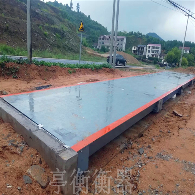 出口伊拉克工地安装地磅 有坑基埋地式100吨汽车地磅价格X20