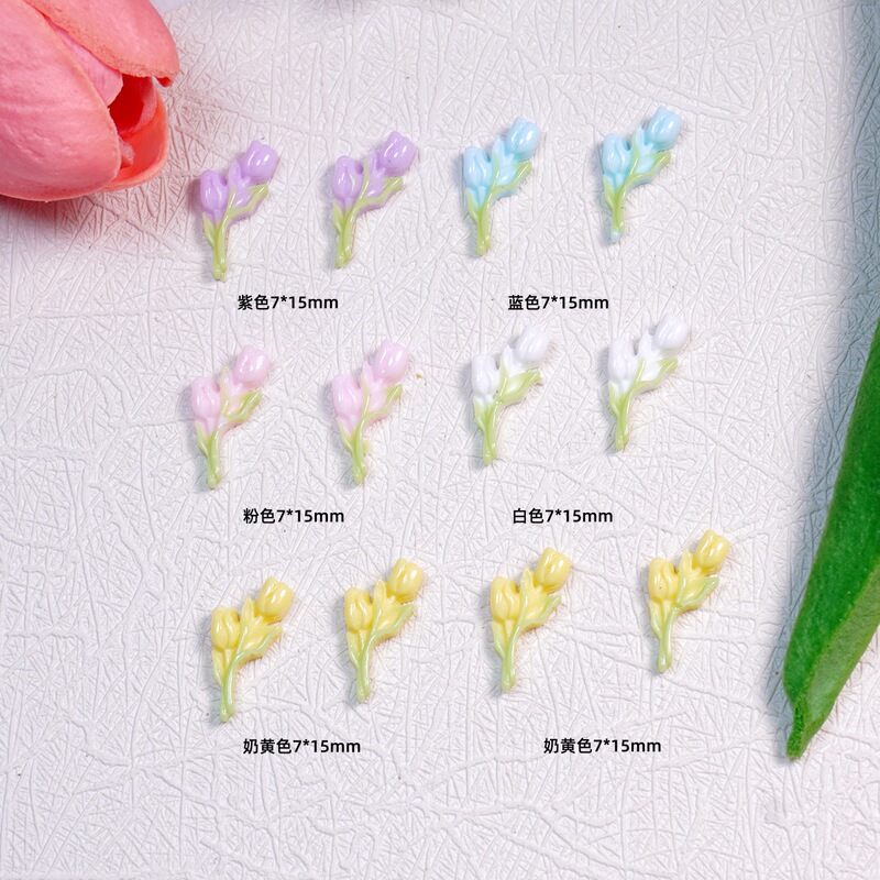 New Artificial Flower Tulip Nail Art Jewelry Stereo Resin Wearable Nail Accessories Nail Ins Small Accessories DIY New Artificial Flower Tulip Nail Art Jewelry Stereo Resin Wearable Nail Accessories Nail Ins Small Accessories DIY