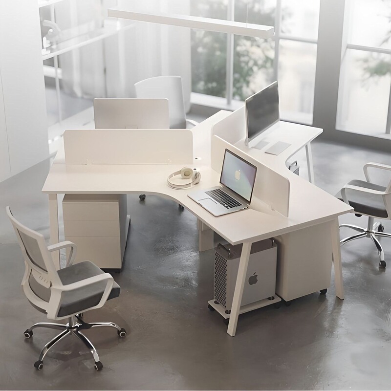 Creative Computer Desk Combination for School Computer Labs, Y-Shaped Office Desk, Employee Workstation, Special-Shaped Staff Desk Creative Computer Desk Combination for School Computer Labs, Y-Shaped Office Desk, Employee Workstation, Special-Shaped Staff Desk