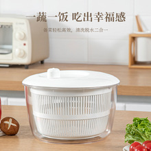 蔬菜脱水器大容量水果沙拉甩干器厨房沥水篮炸串甩油手动脱水器